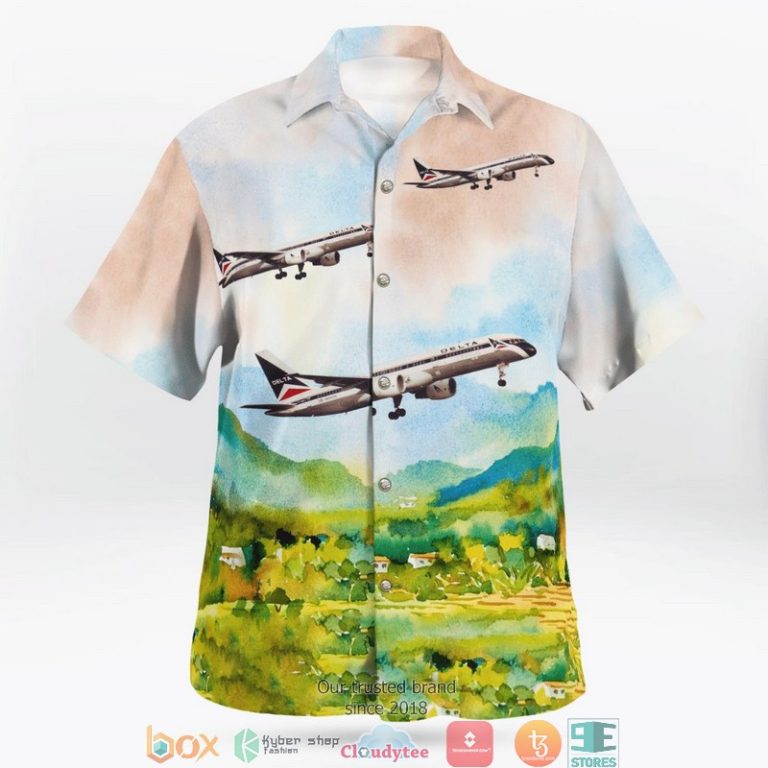 Delta Air Lines Boeing 757 232 Farm Hawaiian Shirt