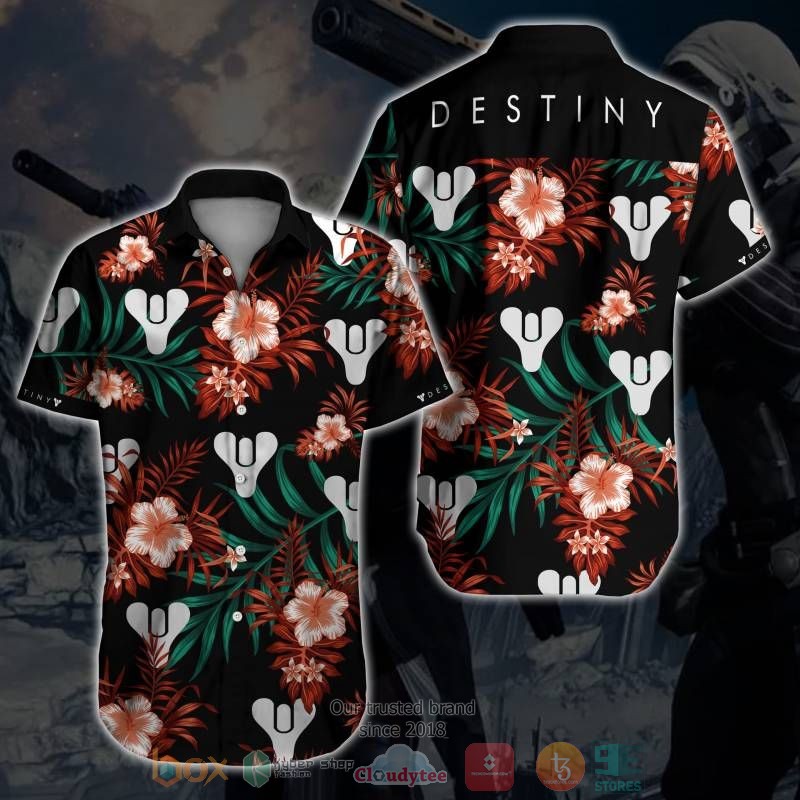 Destiny Black Hawaiian Shirt