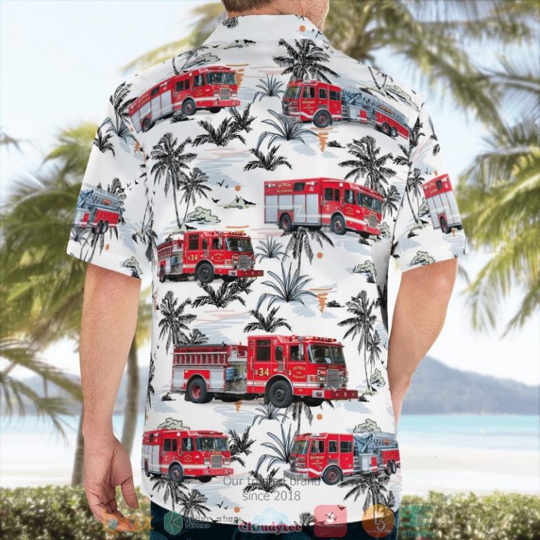 Detroit Michigan Detroit Fire Department Hawaiian Shirt