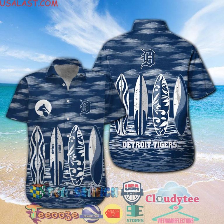 Detroit Tigers Mlb Surfboard Hawaiian Shirt