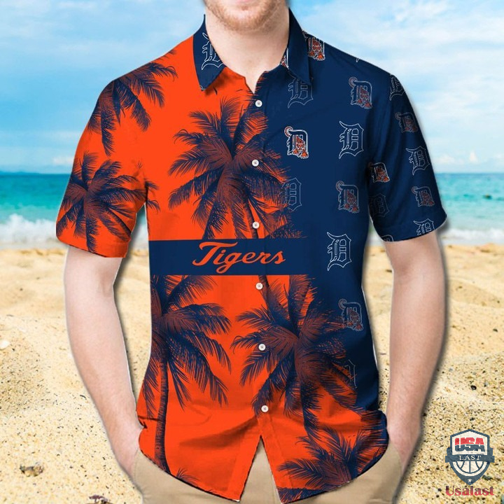 Detroit Tigers Palm Tree Hawaiian Shirt