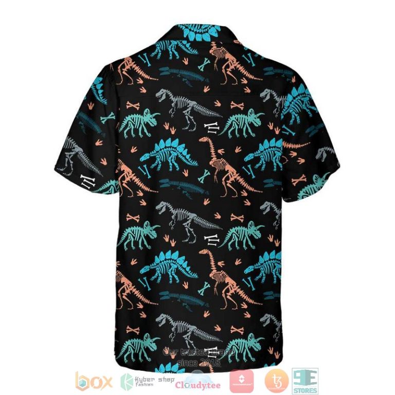 Dinosaur Skeleton Seamless Pattern Hawaiian Shirt