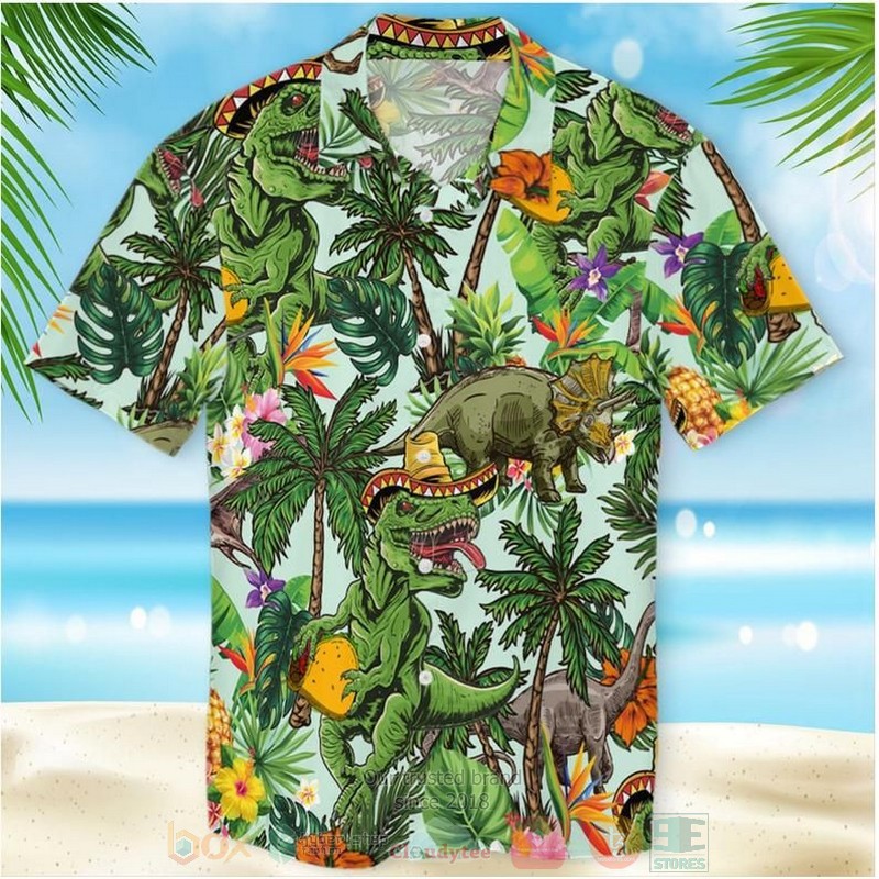 Dinosaurs Lover Short Sleeve Hawaiian Shirt