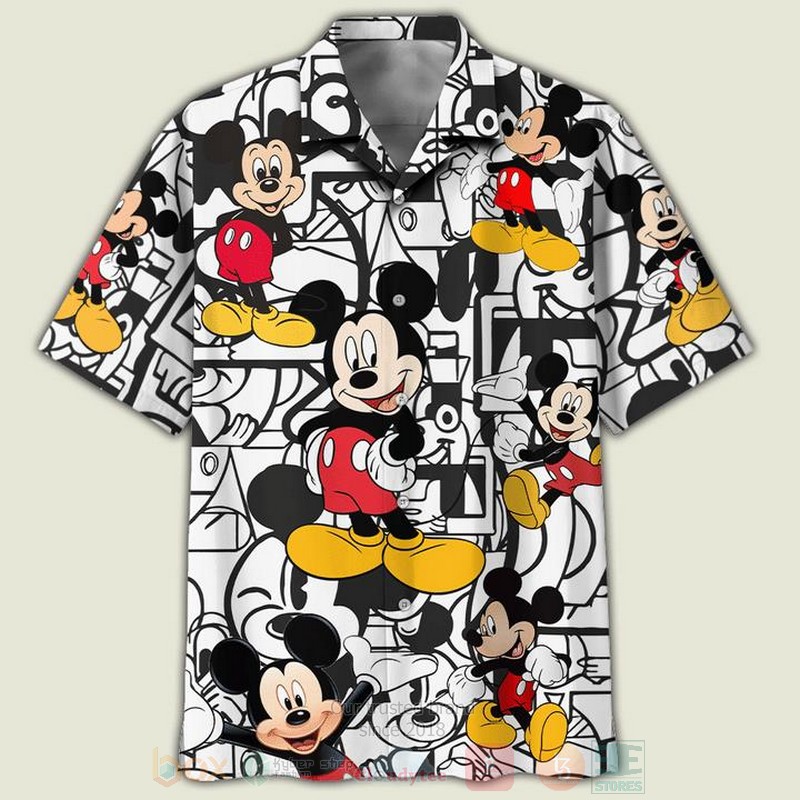 Disney Mickey Mouse Short Sleeve Hawaiian Shirt