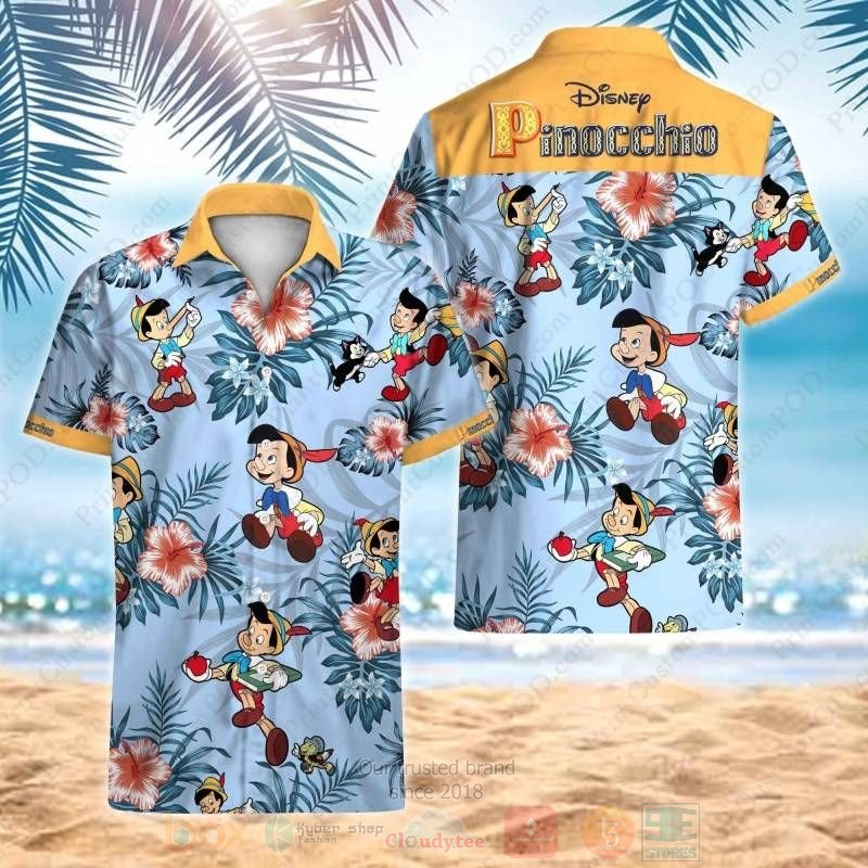 Disney Pinocchio Short Sleeve Hawaiian Shirt