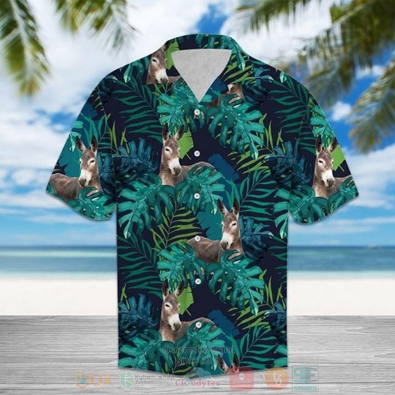 Donkey Leaves Short Sleeve Hawaiian Shirt