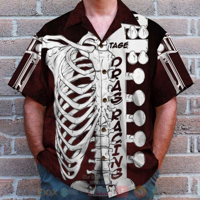 Drags Racing Skeleton Hawaiian Shirt
