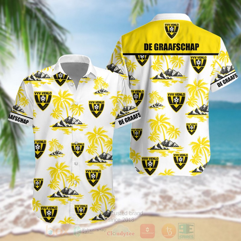 Eredivisie De Graafschap Fc Yellow Hawaiian Shirt