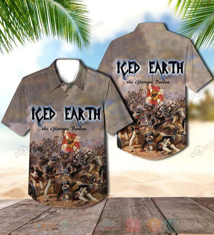 Iced Earth The Glorious Burden Pattern Hawaiian Shirt