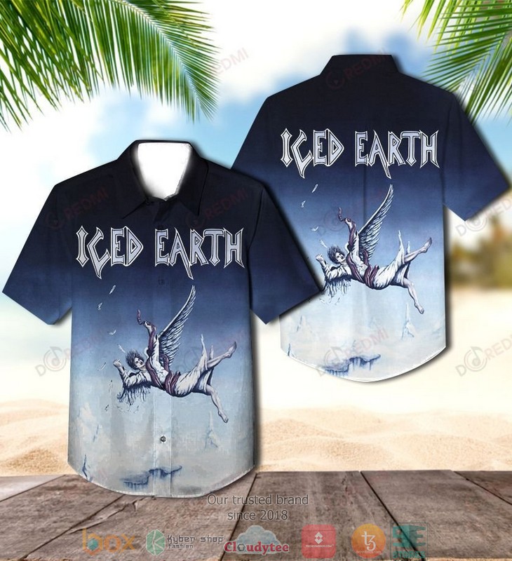 Iced Earth When The Night Falls Short Sleeve Hawaiian Shirt