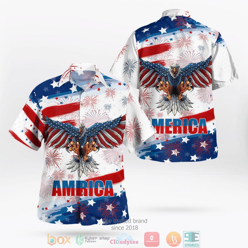 Independence Day Eagle America Hawaiian Shirt 2