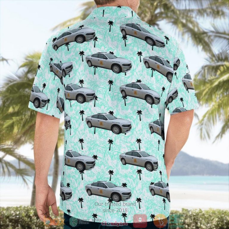 Iowa State Patrol Dodge Charger Hawaiian Shirt