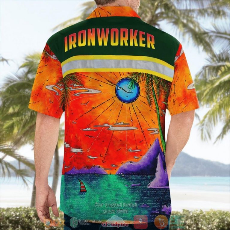 Ironworker Sunset Hawaiian Shirt