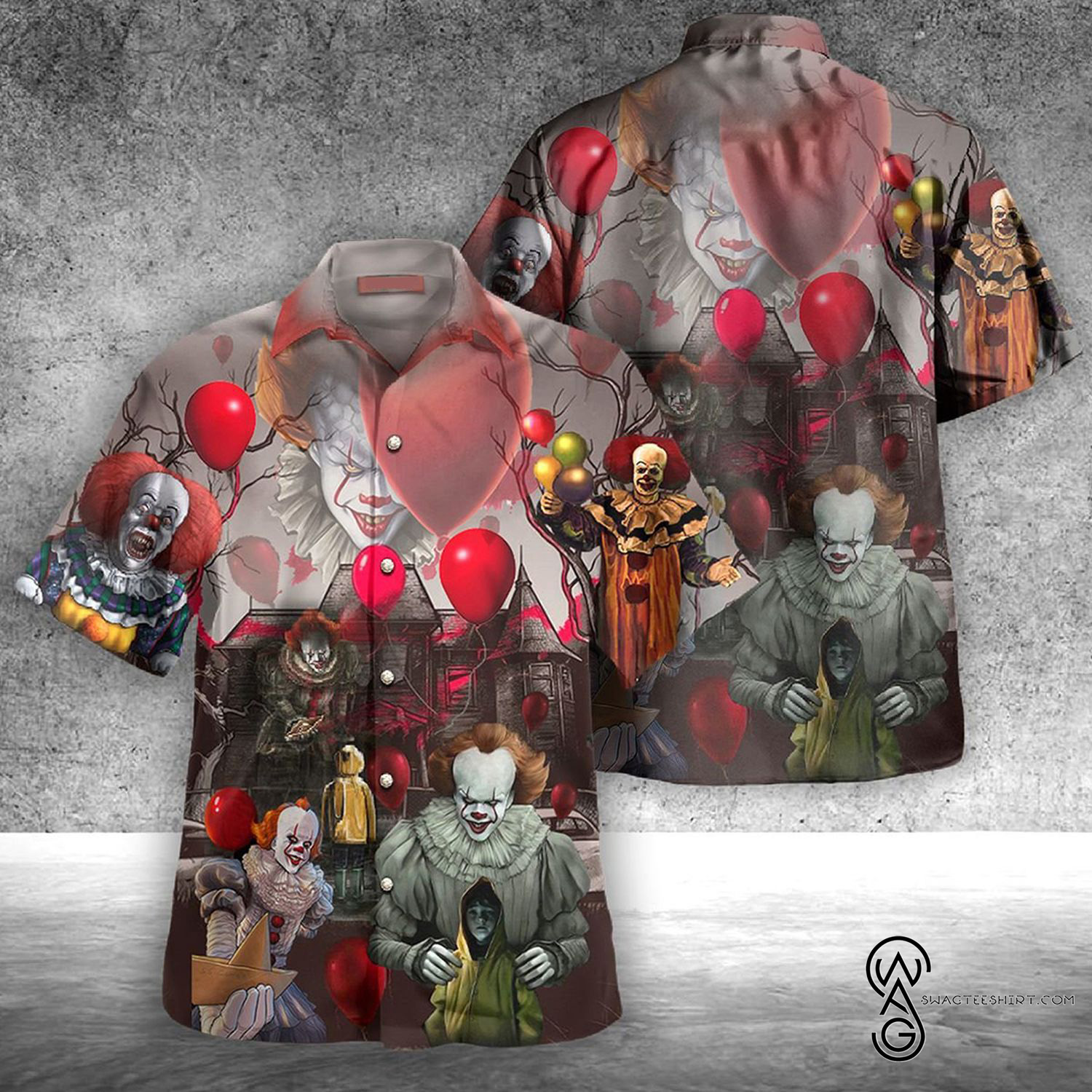 It Pennywise Youll Float Too Horror Movie Halloween Casual Beach Full Printing Hawaiian Shirt