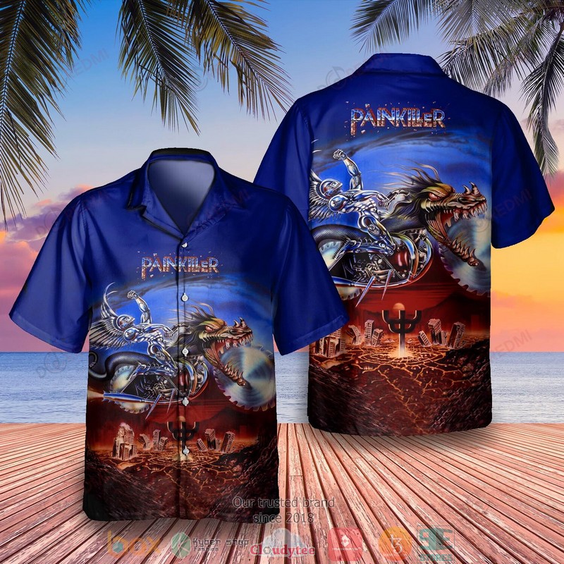 Judas Priest Band Painkiller Blue Hawaiian Shirt