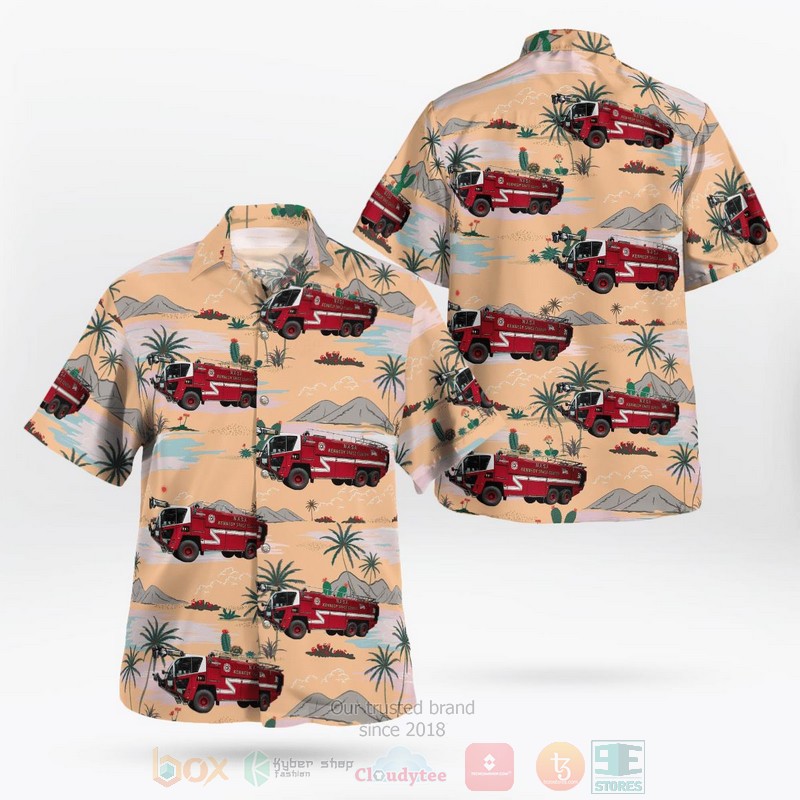 Kennedy Space Center Florida Nasa Kennedy Space Center Fire Rescue New Oshkosh Striker 3000 Fire And Rescue Vehicle Hawaiian Shirt