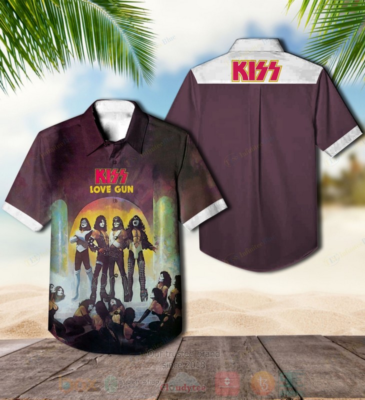 Kiss Stan Love Gun Album Hawaiian Shirt