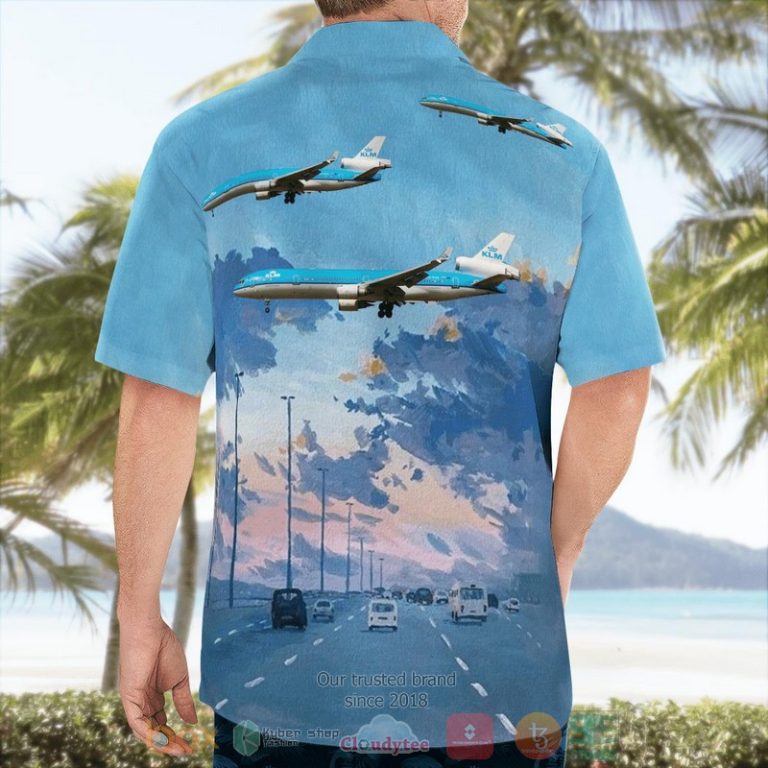 Klm Royal Dutch Airlines Mcdonnell Douglas Md 11 Hawaiian Shirt