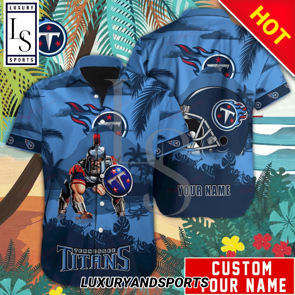Tennessee Titans Mascot Custom Name Hawaiian Shirt
