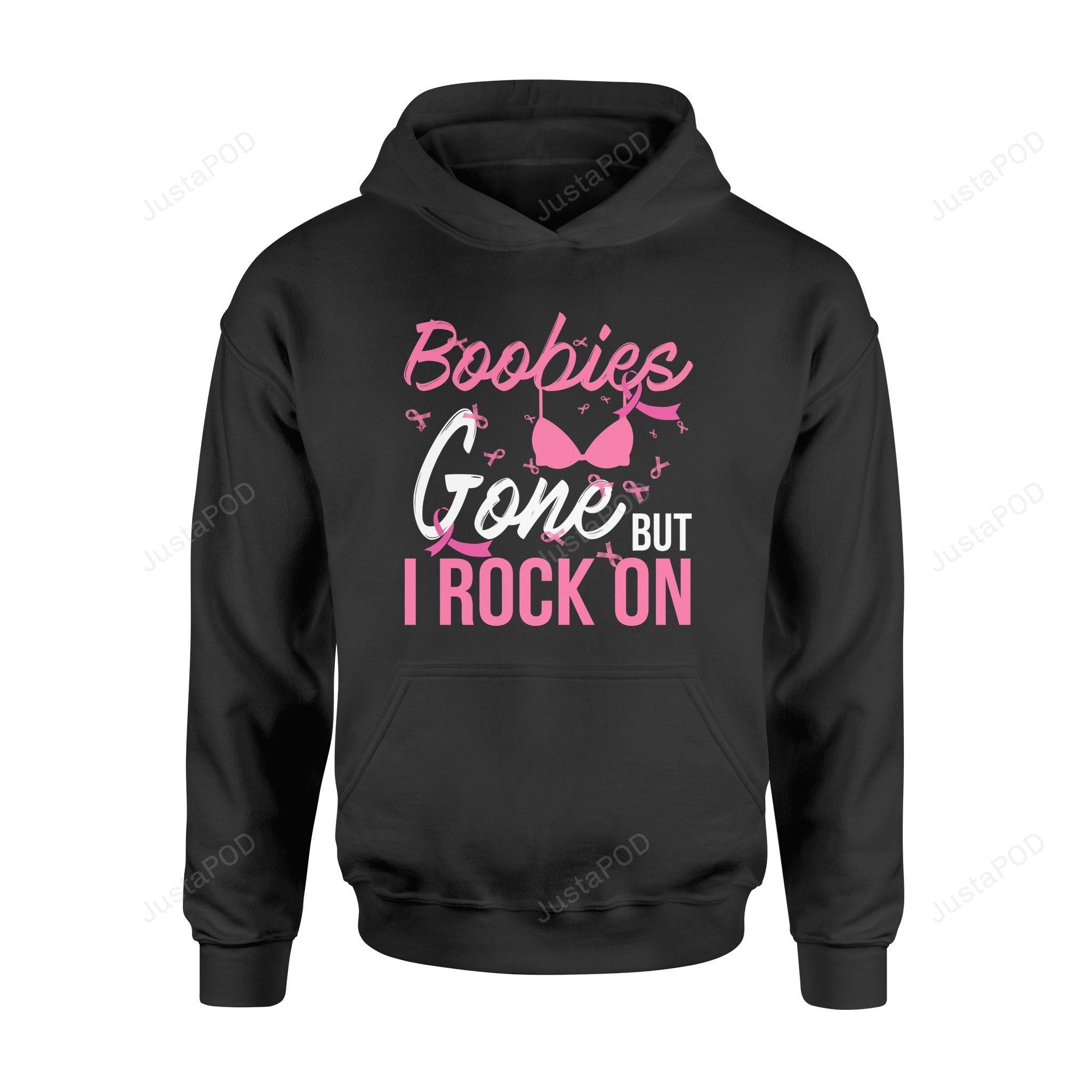 Besteever Boobies Gone But I Rock On Breast Cancer Awareness TL299 � Standard 3D Hoodie For Men Women All Over 3D Printed Hoodie