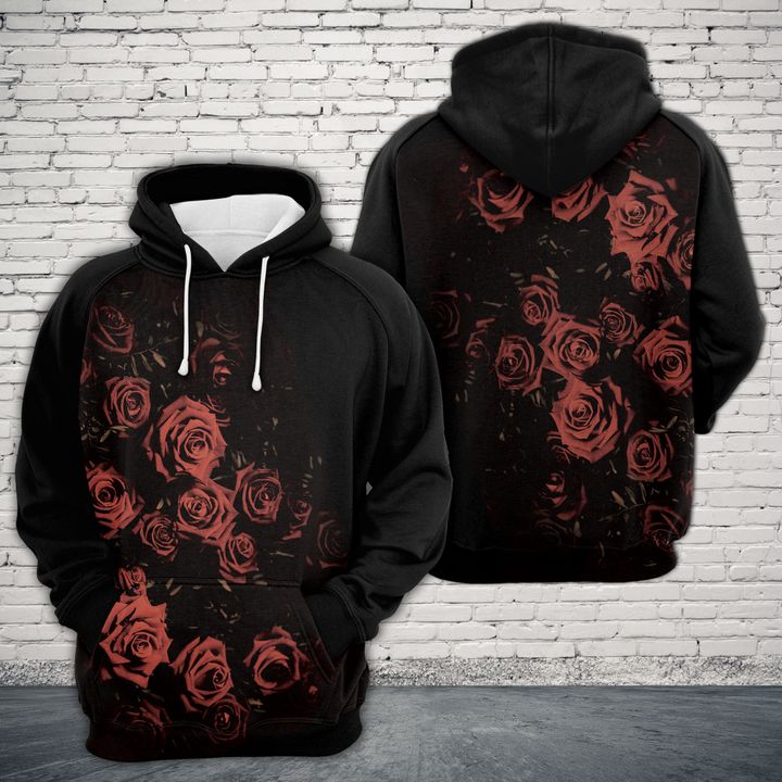 Black Rose 3D Printed Hoodie/Zipper Hoodie