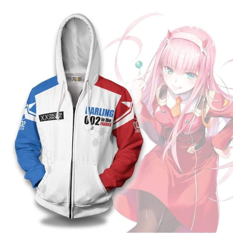 Zero Two Darling In The Franxx Cosplay Costume Hoodie Anime Outfits