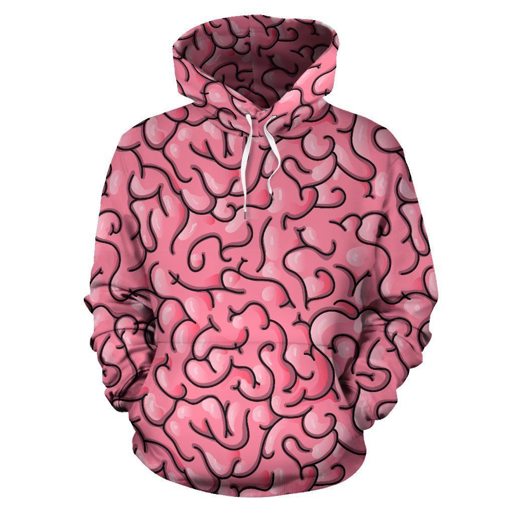 Zombie Brain Halloween Pattern Print All Over Graphic 3D Hoodie For Men Women All Over 3D Printed Hoodie