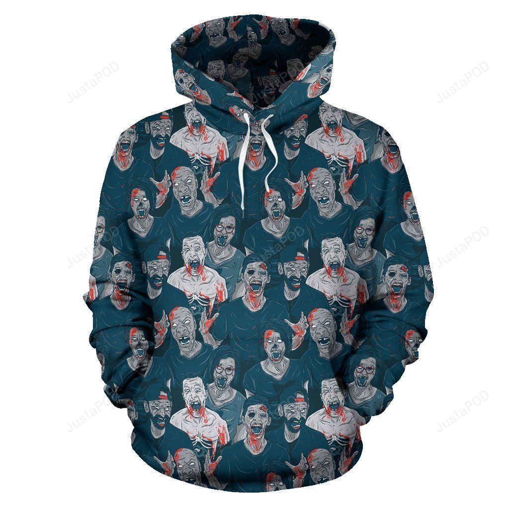 Zombie Halloween Pattern Print All Over Graphic 3D Hoodie For Men Women All Over 3D Printed Hoodie