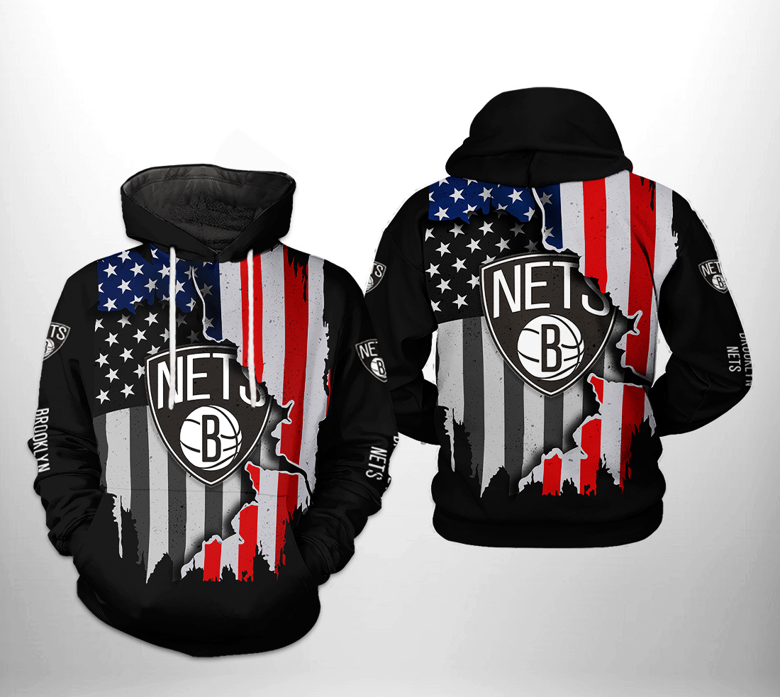 Brooklyn Nets NBA US Flag Team 3D Printed Hoodie/Zipper Hoodie