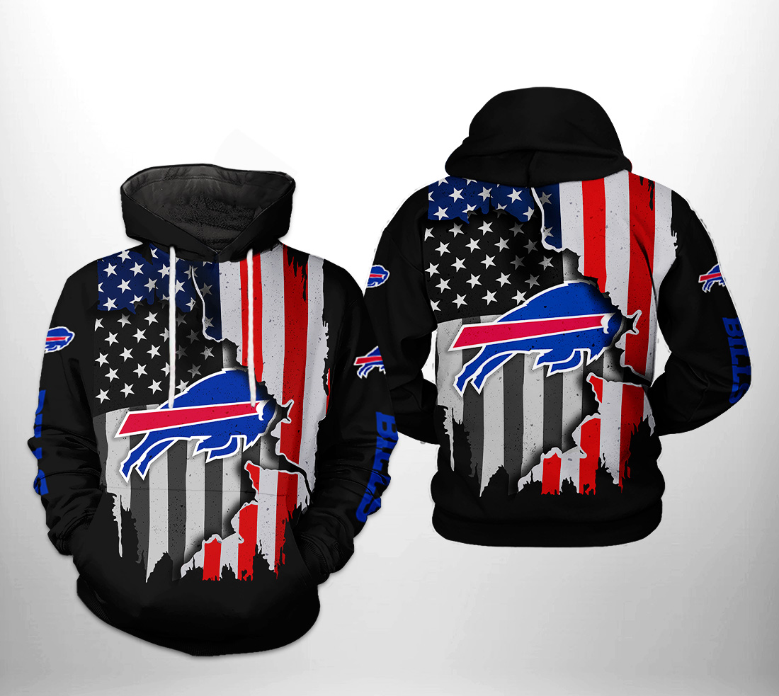 Buffalo Bills NFL US Flag Team 3D Printed Hoodie/Zipper Hoodie