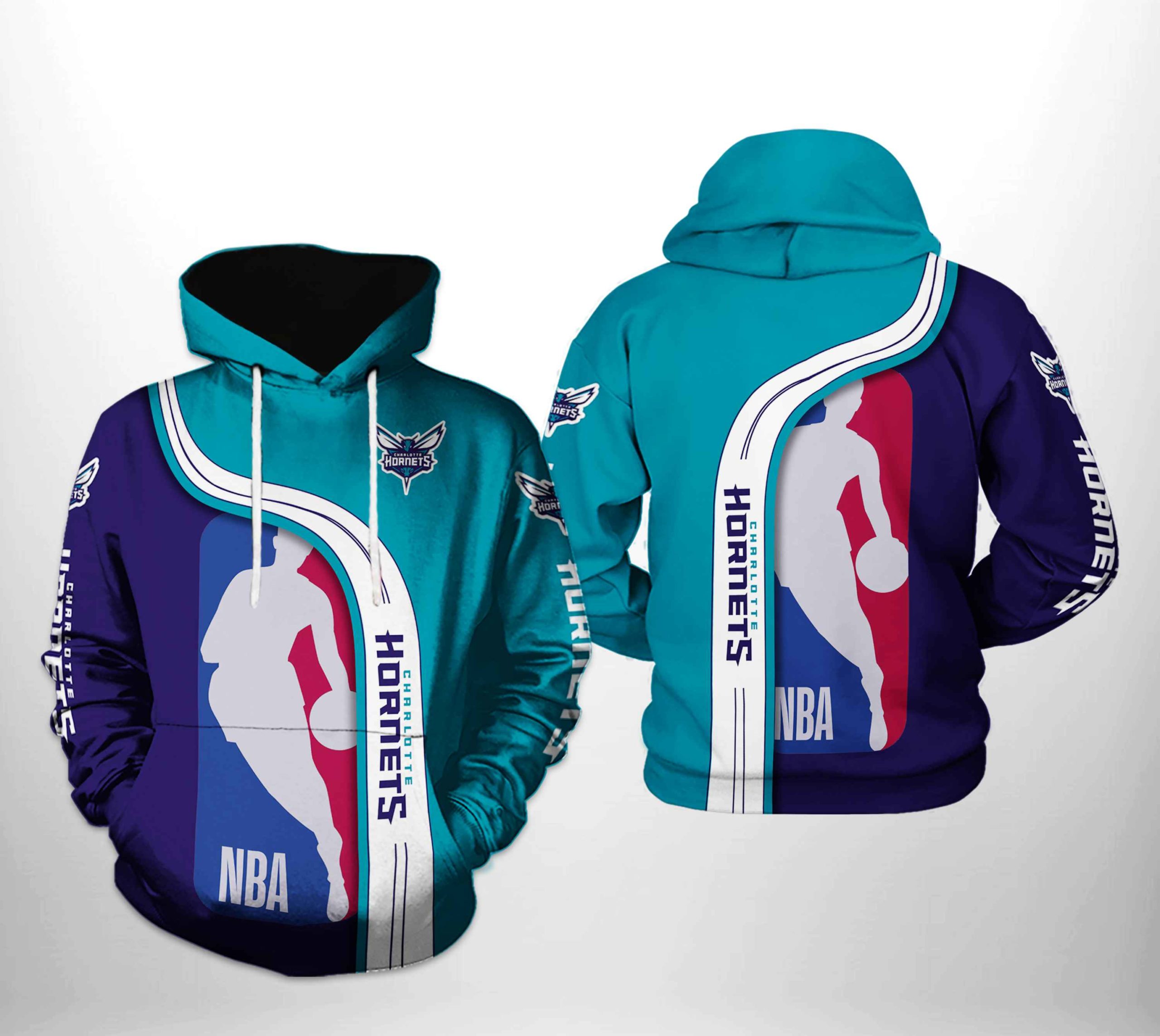Charlotte Hornets NBA Team 3D Printed Hoodie/Zipper Hoodie