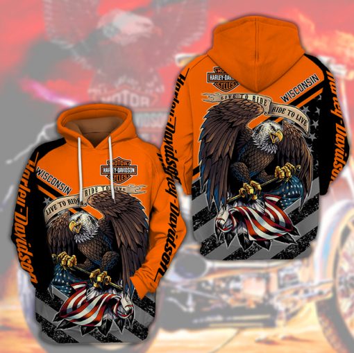 Harley Davidson Motocycle 3D Printed Hoodie/Zipper Hoodie