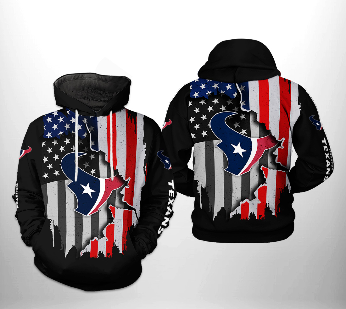 Houston Texans NFL US Flag Team 3D Printed Hoodie/Zipper Hoodie