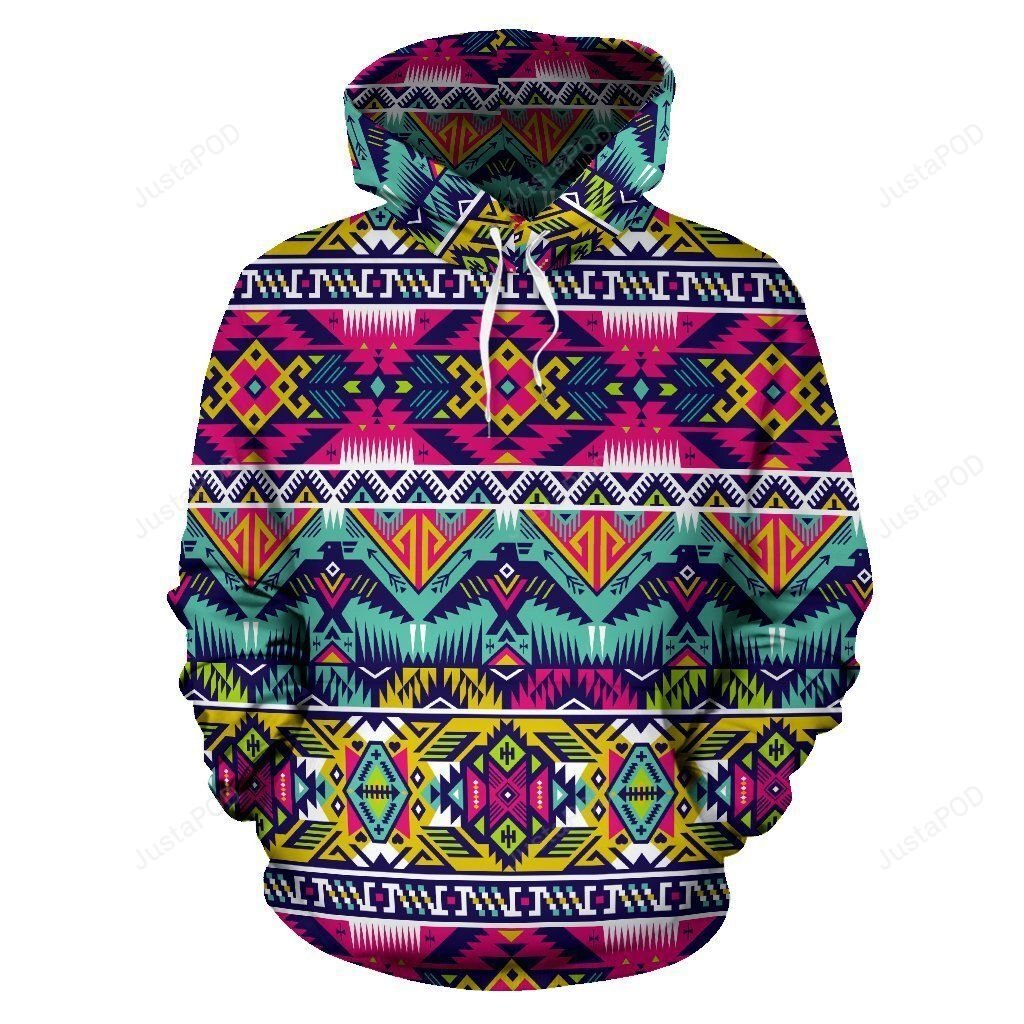 Indian Navajo Color Themed Design Print Pullover 3D Hoodie For Men Women All Over 3D Printed Hoodie