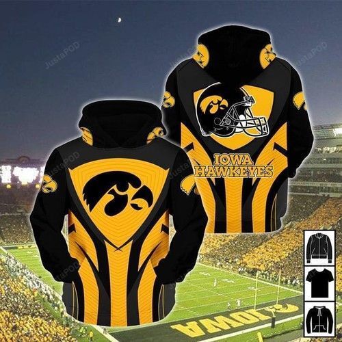 Iowa Hawkeyes Ncaa For Hawkeyes Fan Pullover And Zippered Hoodies Custom 3d Graphic Printed 3d Hoodie All Over Print Hoodie For Men For Women