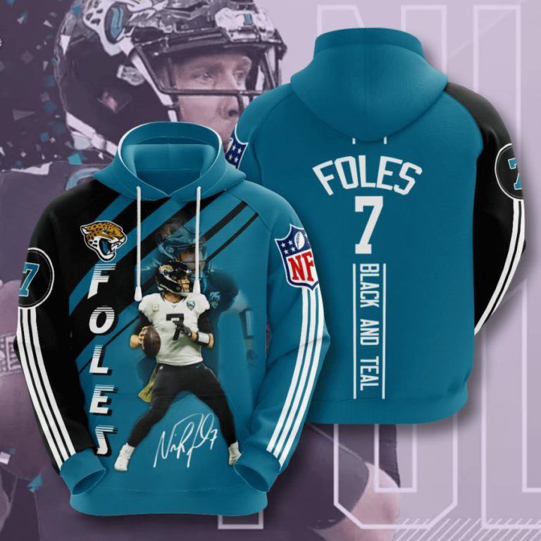 Jacksonville Jaguars Number 7 Pullover And Zippered Hoodies Custom 3D Graphic Printed 3D Hoodie All Over Print Hoodie For Men For Women