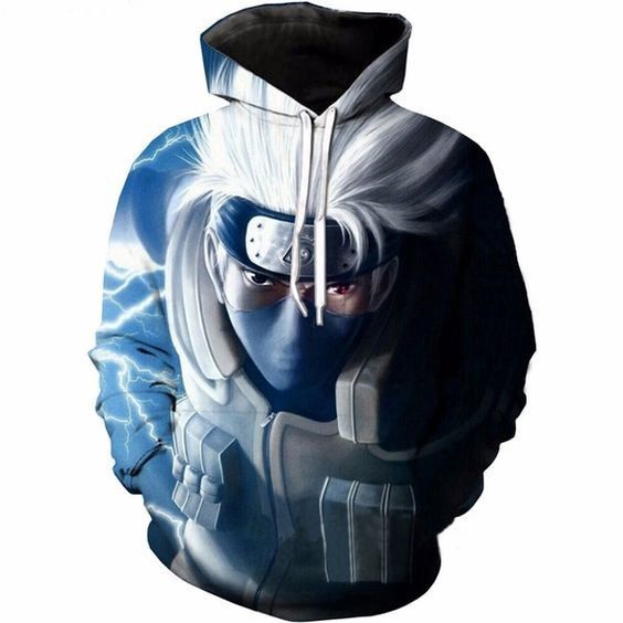 Kakashi Naruto Pullover And Zippered Hoodies Custom 3D Naruto Graphic Printed 3D Hoodie All Over Print Hoodie For Men For Women
