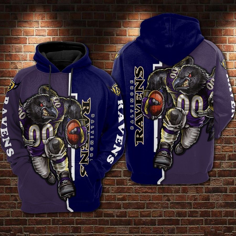 Baltimore Ravens Nfl Football 3D Hoodie For Men For Women Baltimore Ravens All Over Printed Hoodie. Baltimore Ravens 3D Full Printing Shirt