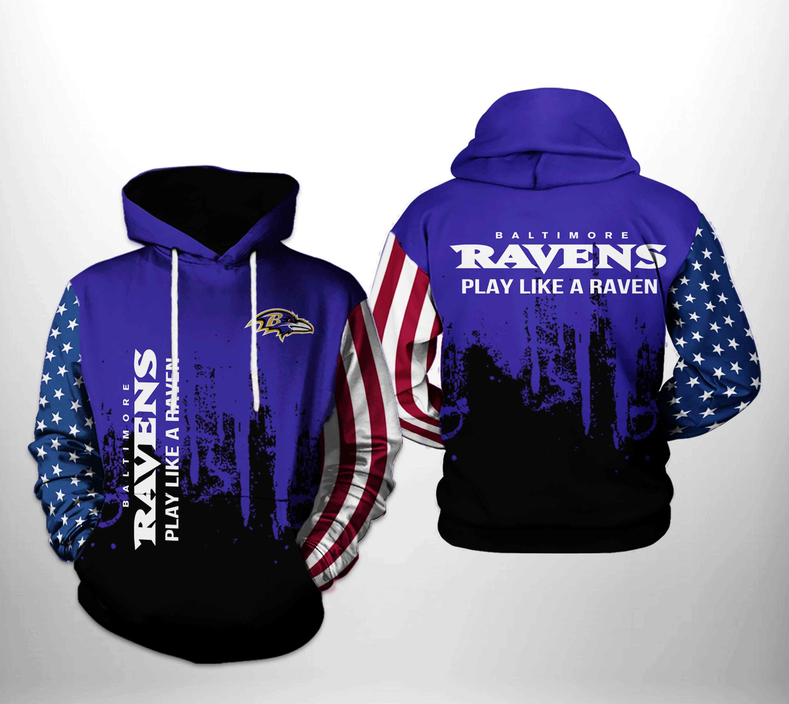 Baltimore Ravens NFL Team US 3D Printed Hoodie/Zipper Hoodie