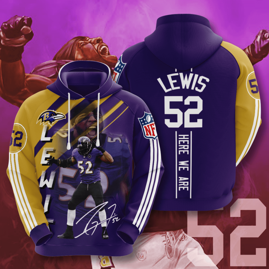 Baltimore Ravens Ray Lewis 3D Printed Hoodie/Zipper Hoodie
