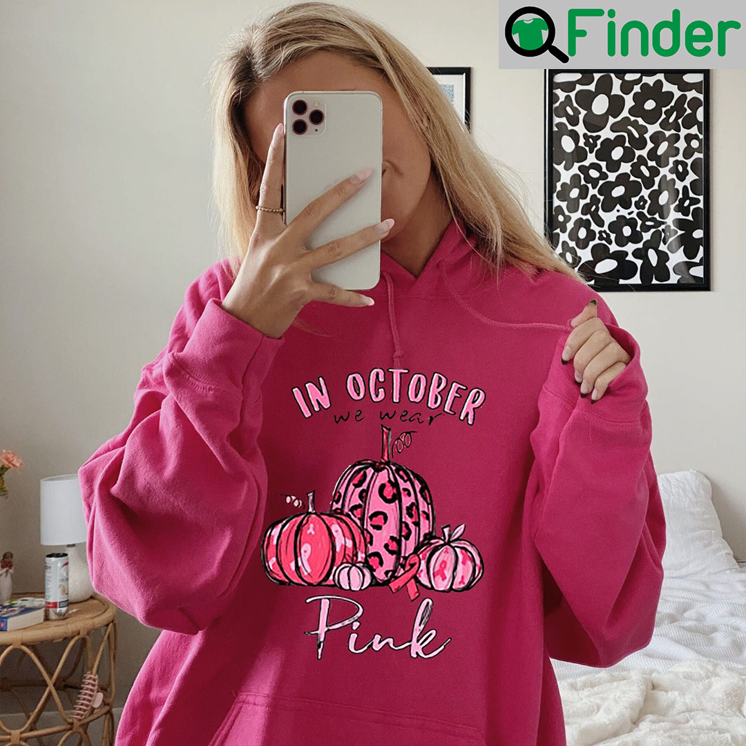 In October We Were Pink Pumpkins Breast Cancer Sweater